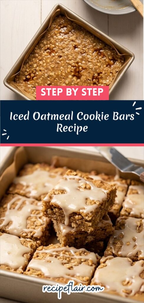 Iced Oatmeal Cookie Bars Recipe