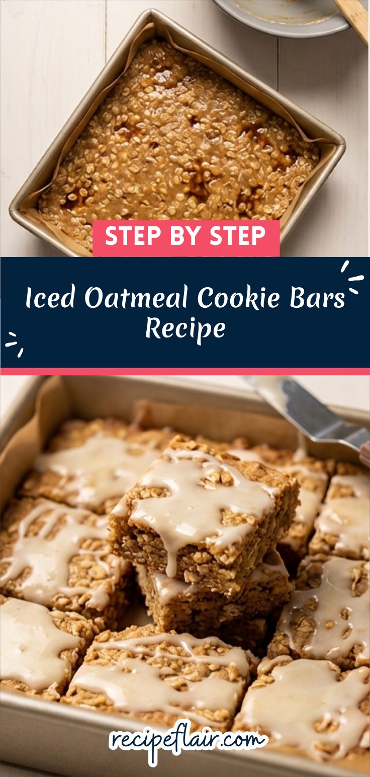 Iced Oatmeal Cookie Bars Recipe