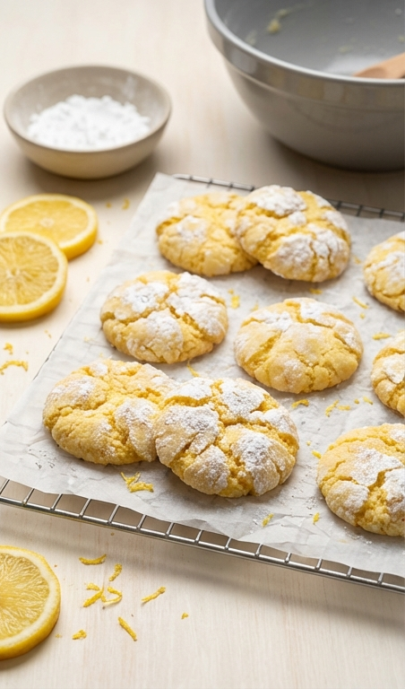 Soft Lemon Crinkle Cookies Recipe – Easy Cookie Recipes for Spring