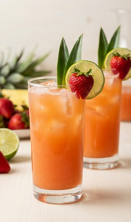 Refreshing Pineapple Strawberry Agua Fresca Recipe for Spring Drinks