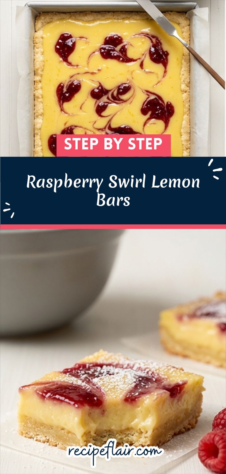 Raspberry Swirl Lemon Bars Recipe