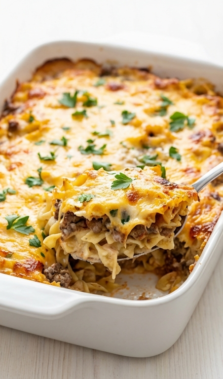 Cozy Sour Cream Beef Noodle Casserole Recipe for Family Dinners