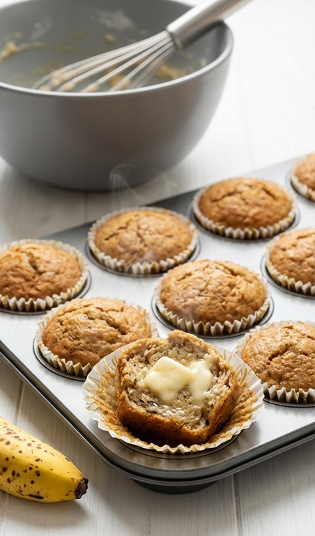 Easy Sourdough Discard Banana Muffins Recipe for Busy Mornings