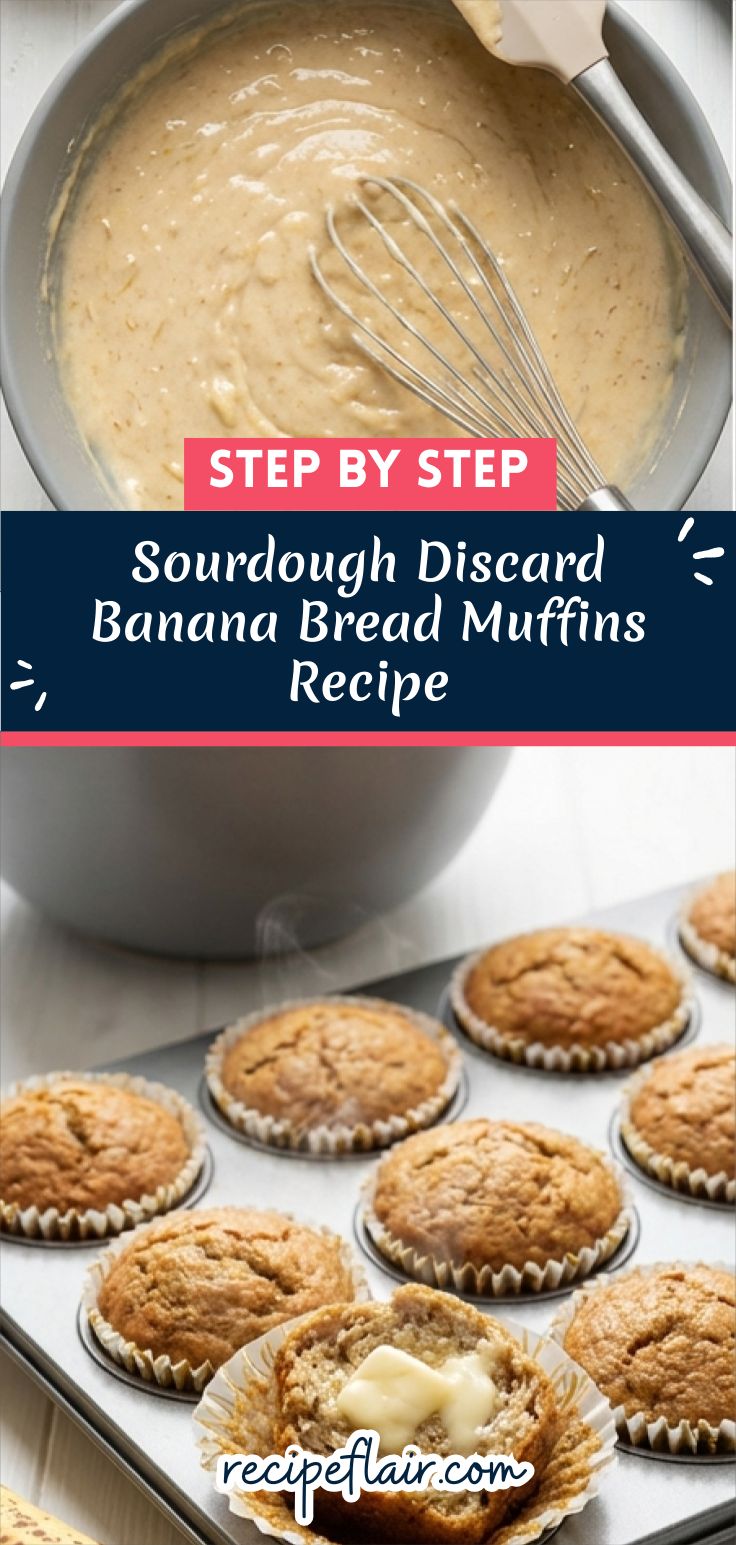Sourdough Discard Banana Bread Muffins Recipe