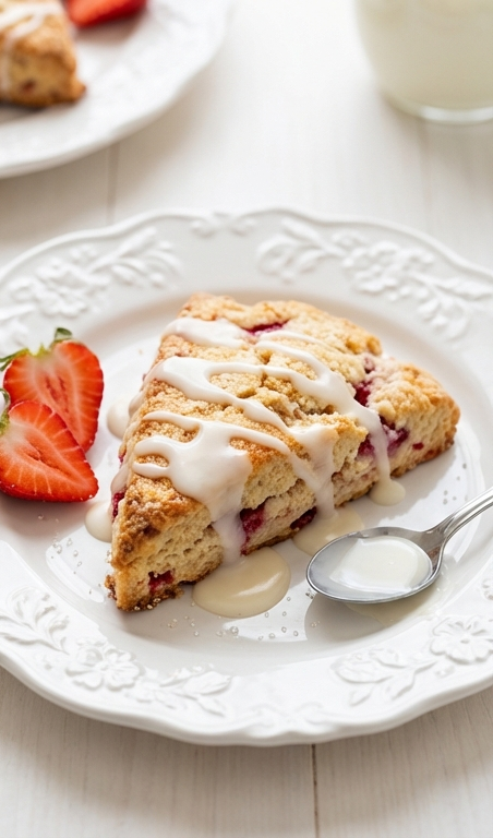 Strawberries and Cream Scones Recipe for a Sweet Breakfast Treat