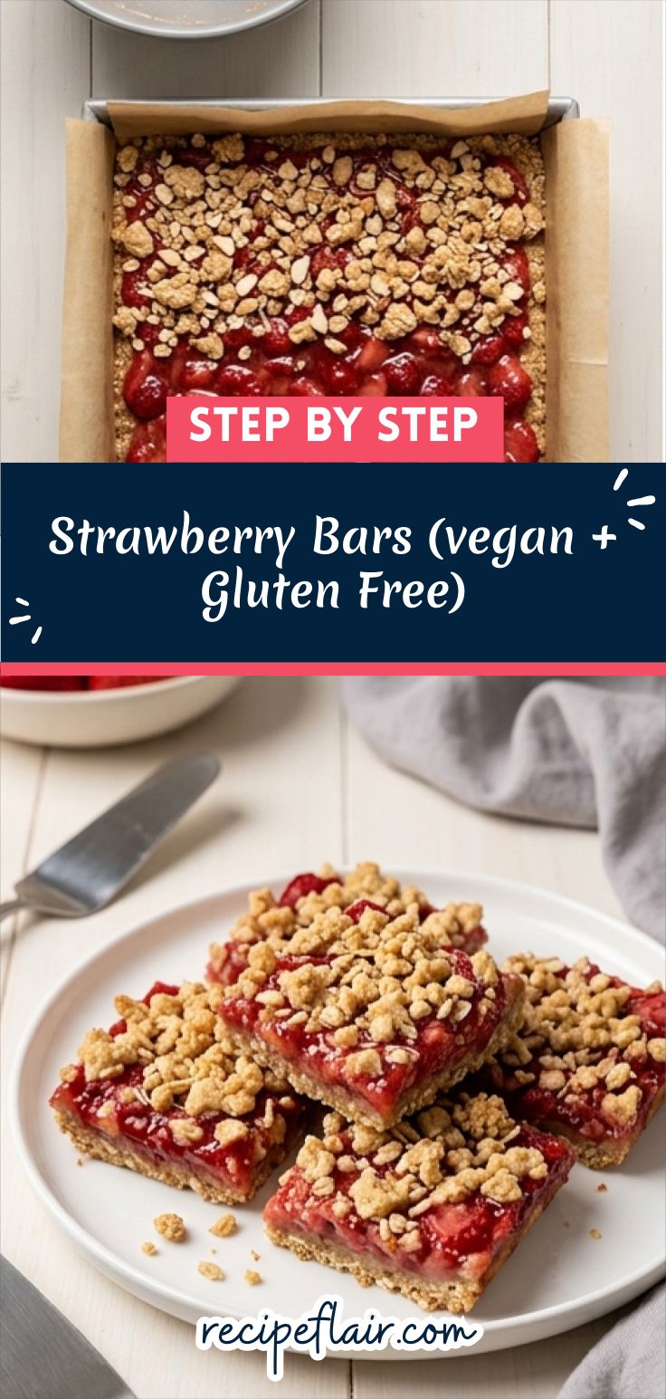 Strawberry Bars (vegan + Gluten Free) Recipe