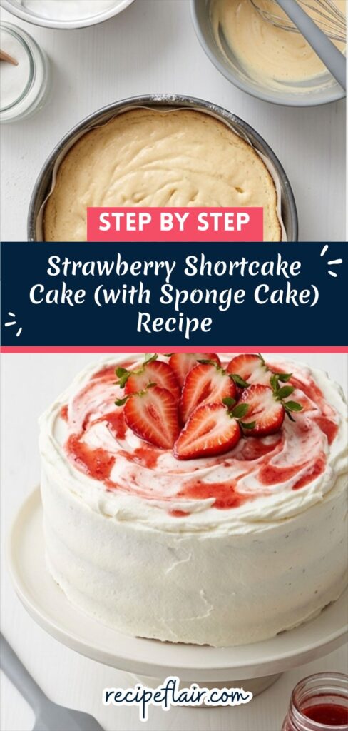 Strawberry Shortcake Cake (with Sponge Cake) Recipe