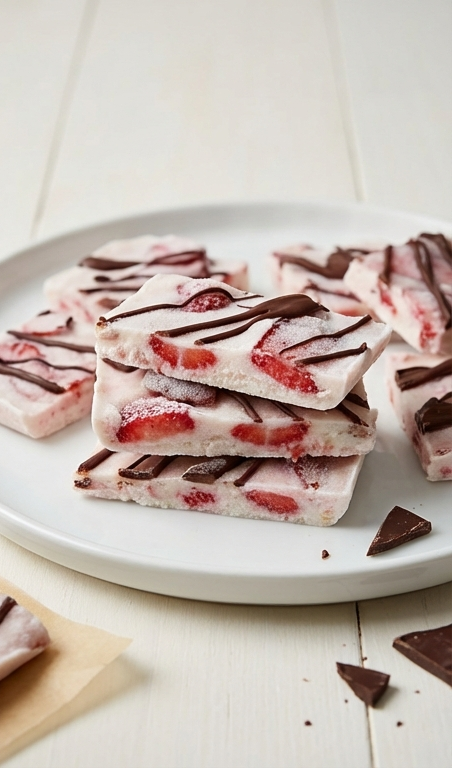 Easy Strawberry Yogurt Bark Recipe for Delicious Snacks Lovers