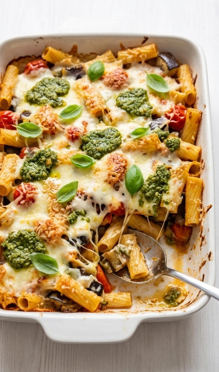 Easy Mediterranean Vegetable Pasta Bake Recipe for Family Dinners