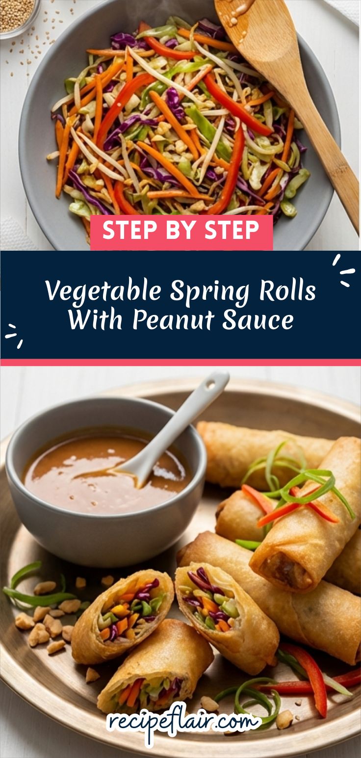 Vegetable Spring Rolls With Peanut Sauce Recipe