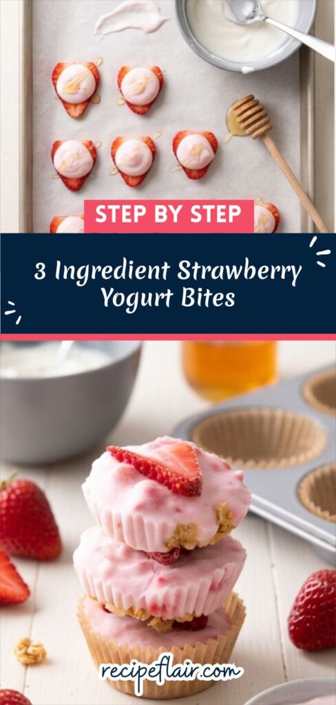 3 Ingredient Strawberry Yogurt Bites Recipe