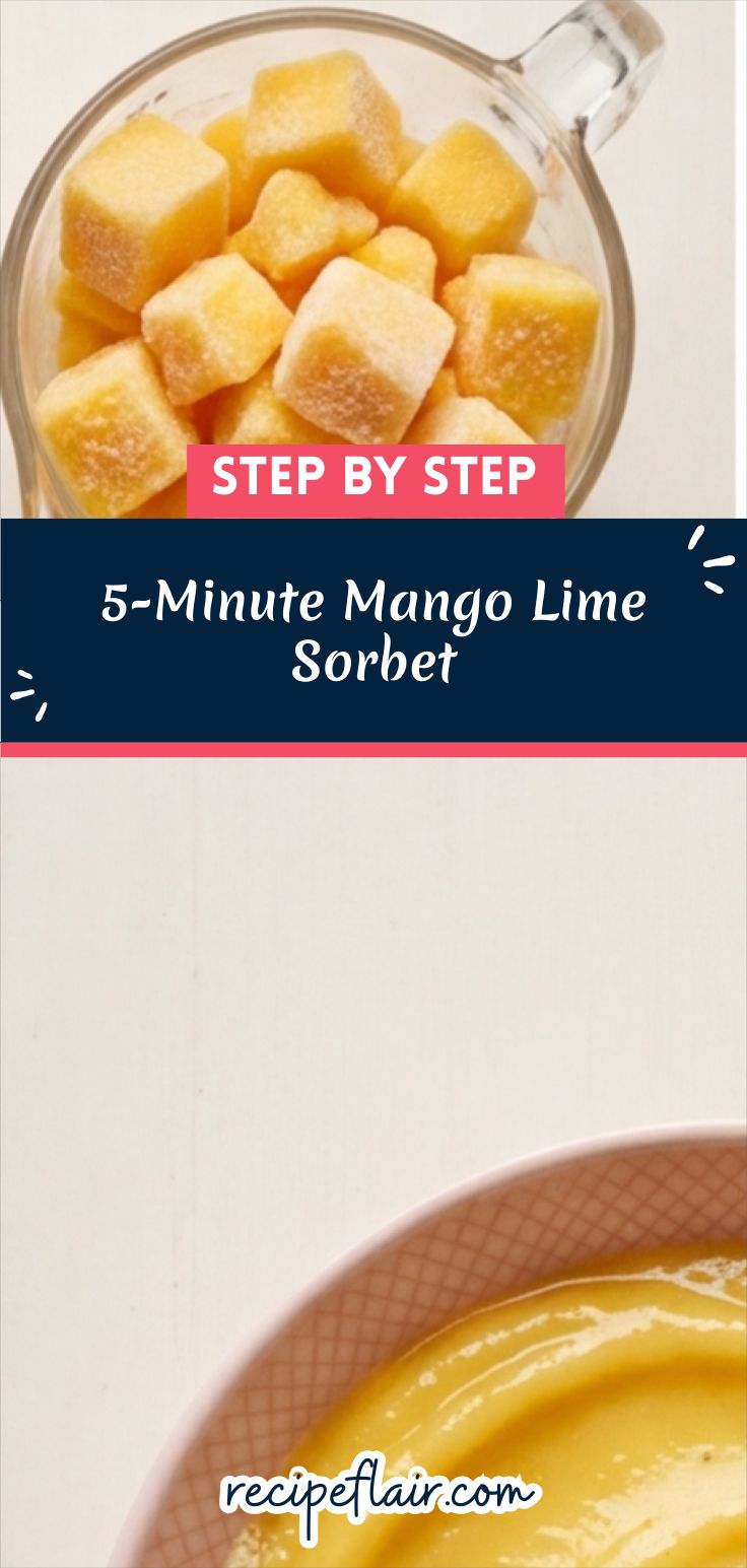 5-Minute Mango Lime Sorbet