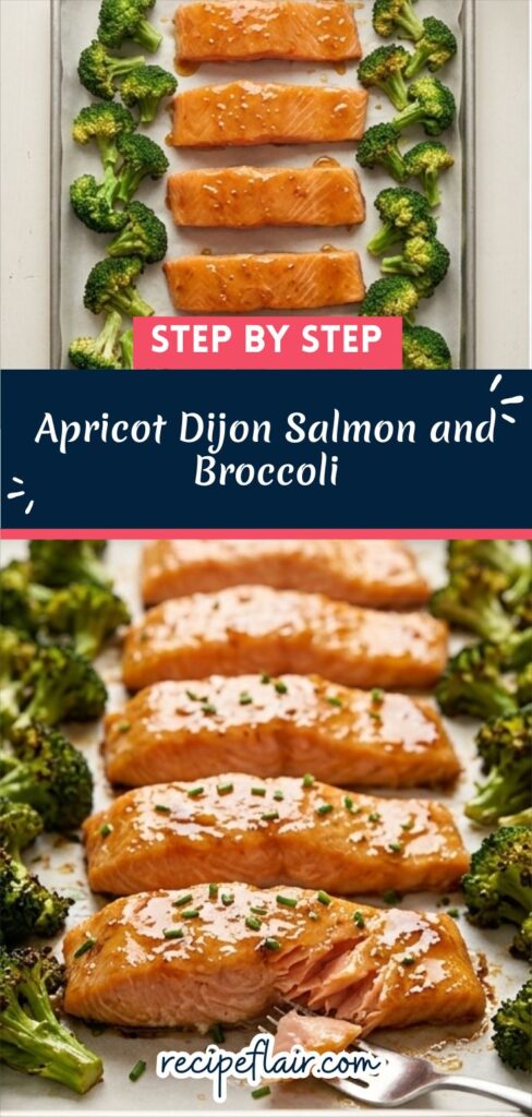Apricot Dijon Salmon and Broccoli