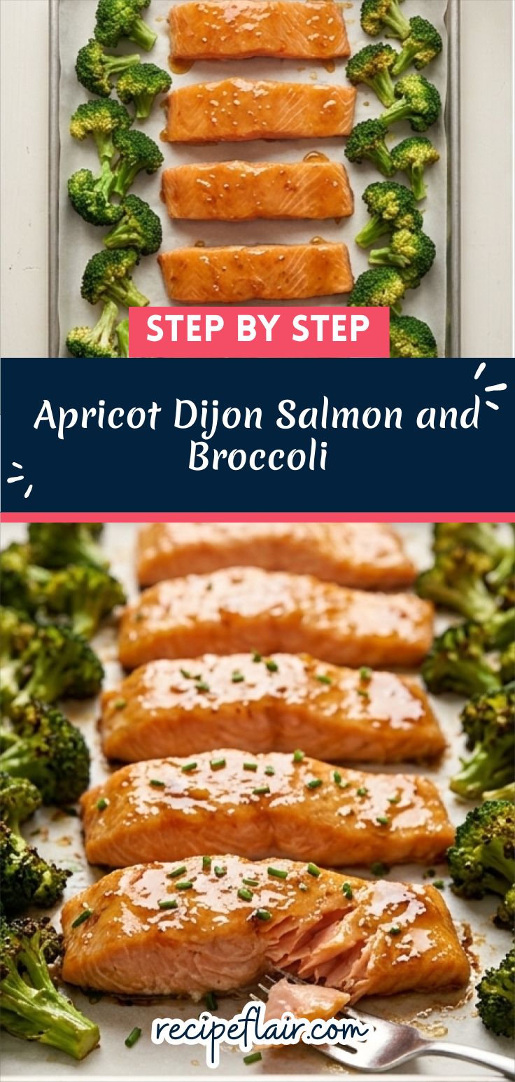 Apricot Dijon Salmon and Broccoli