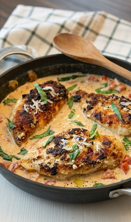 Basil-Chicken-with-Cream-Sauce-pin1