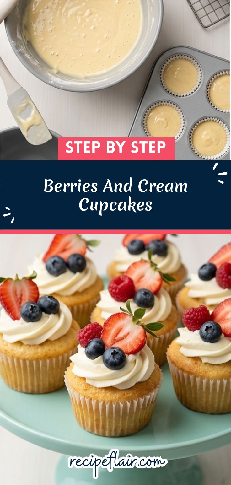 Berries And Cream Cupcakes Recipe