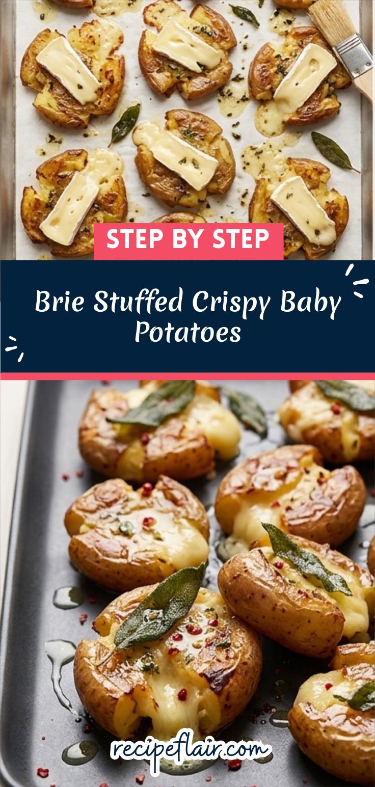 Brie Stuffed Crispy Baby Potatoes