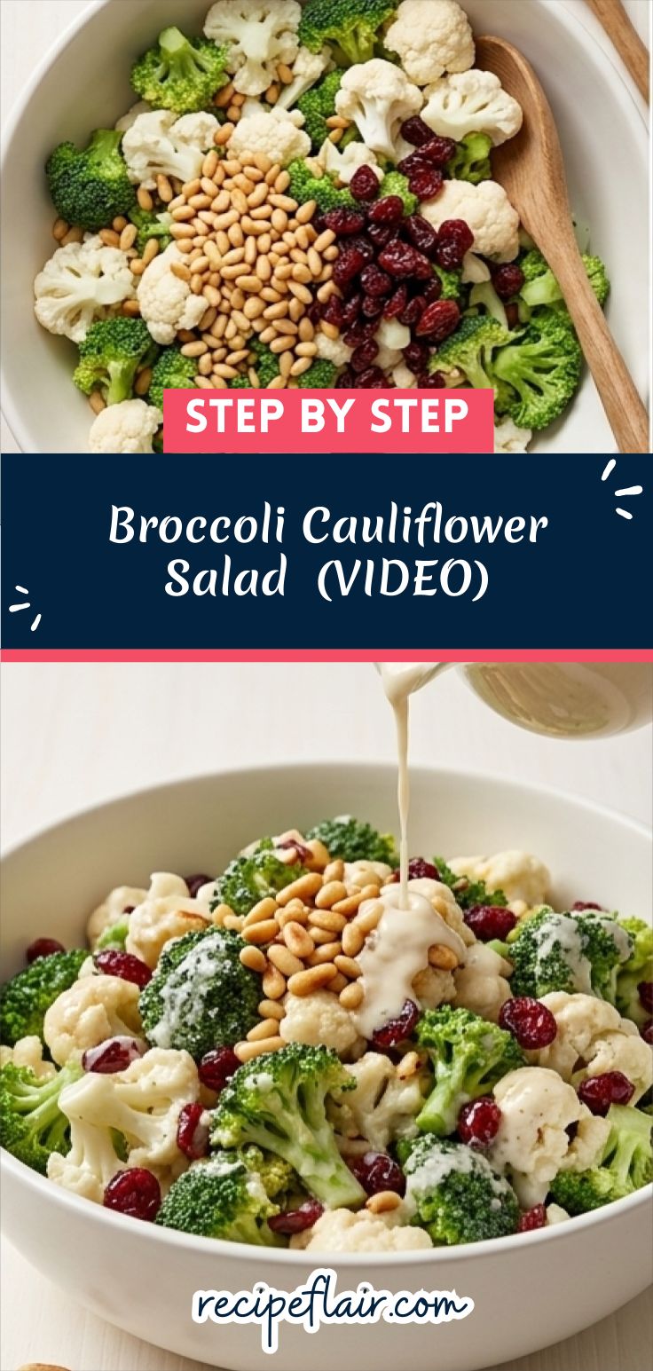 Broccoli Cauliflower Salad Recipe (VIDEO)