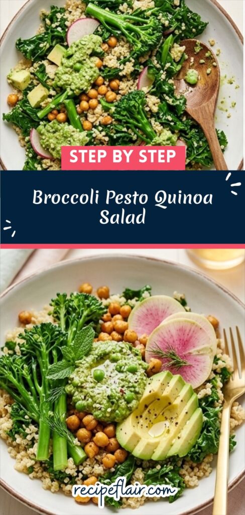 Broccoli Pesto Quinoa Salad