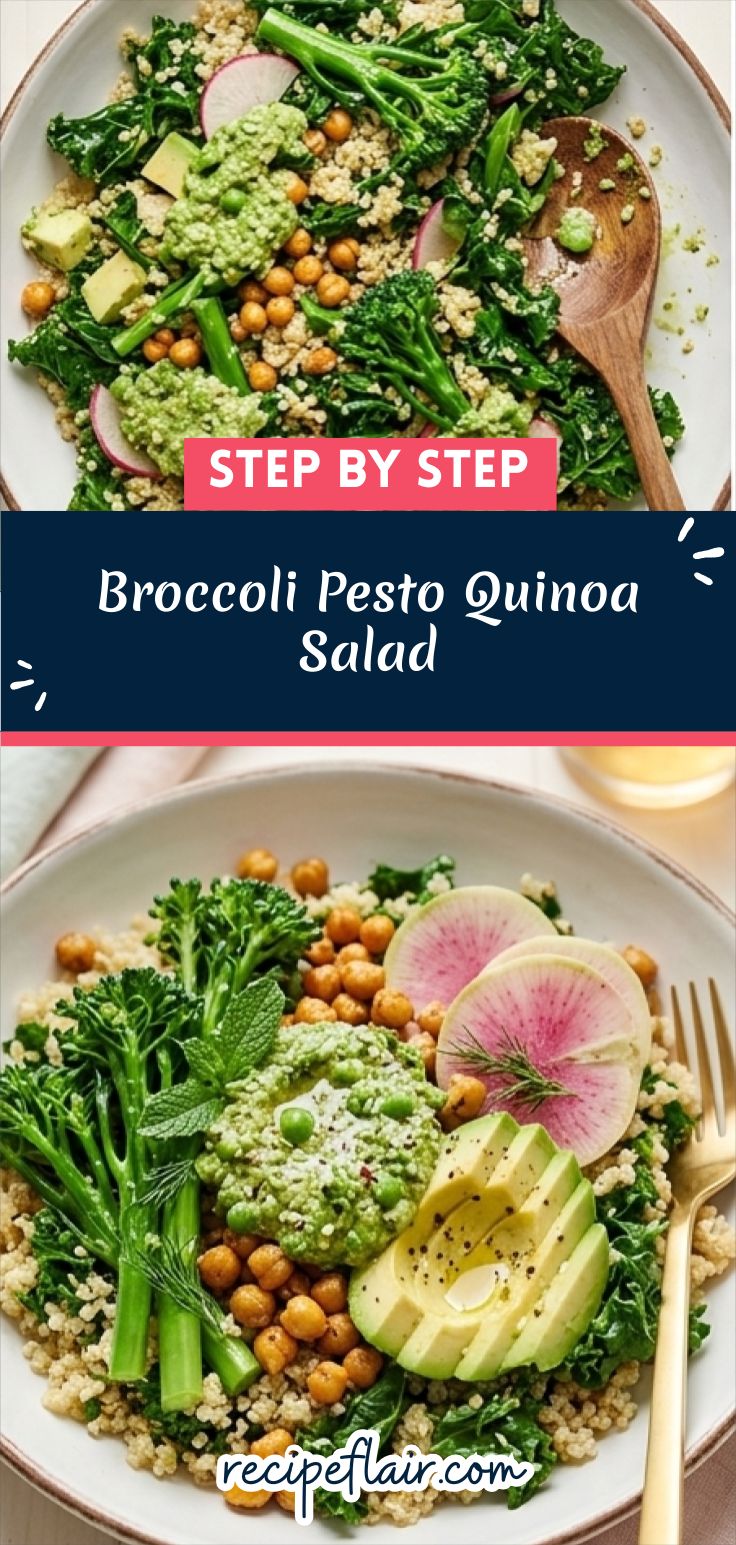 Broccoli Pesto Quinoa Salad