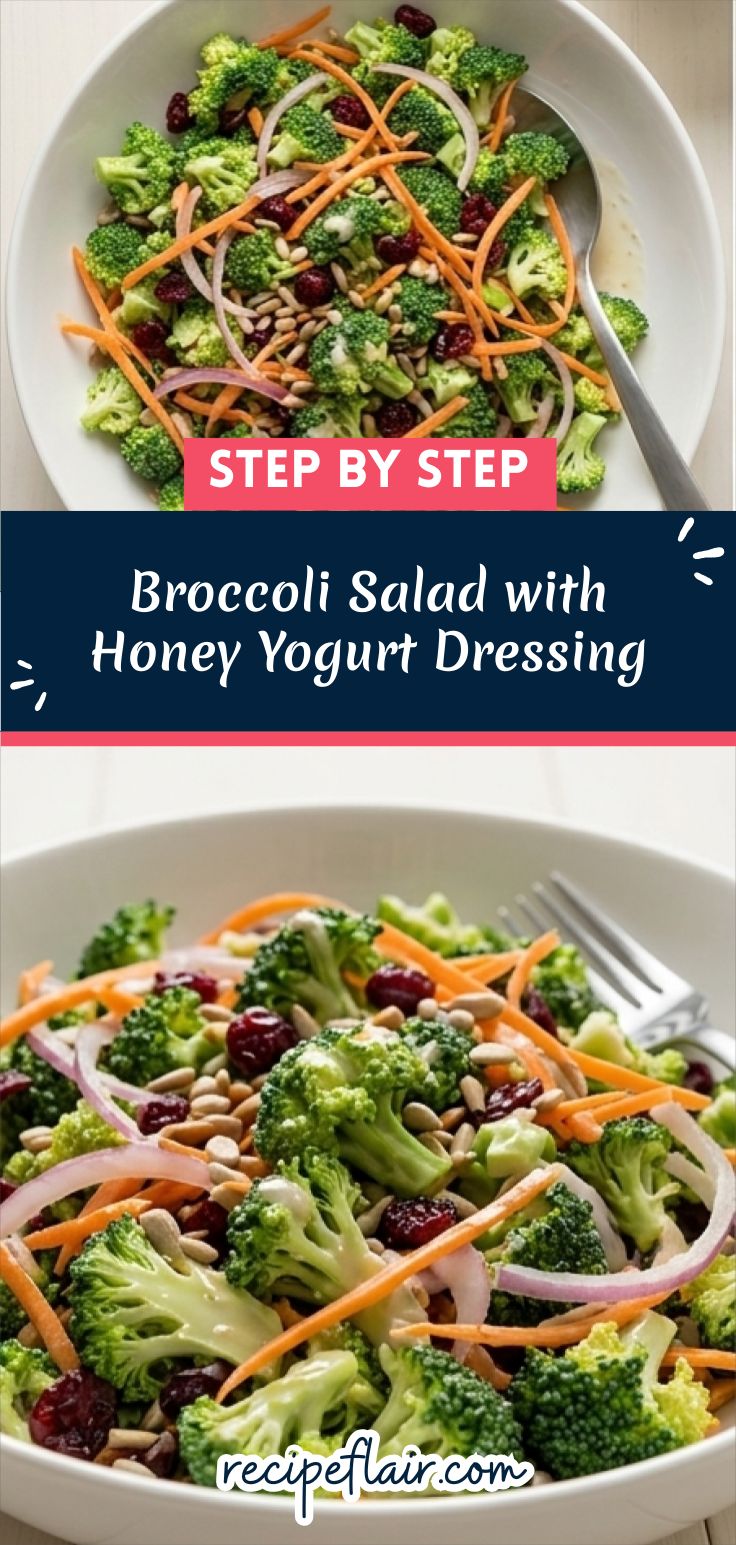 Broccoli Salad with Honey Yogurt Dressing