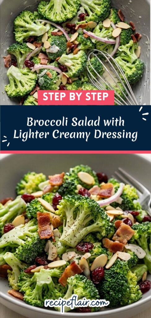 Broccoli Salad with Lighter Creamy Dressing