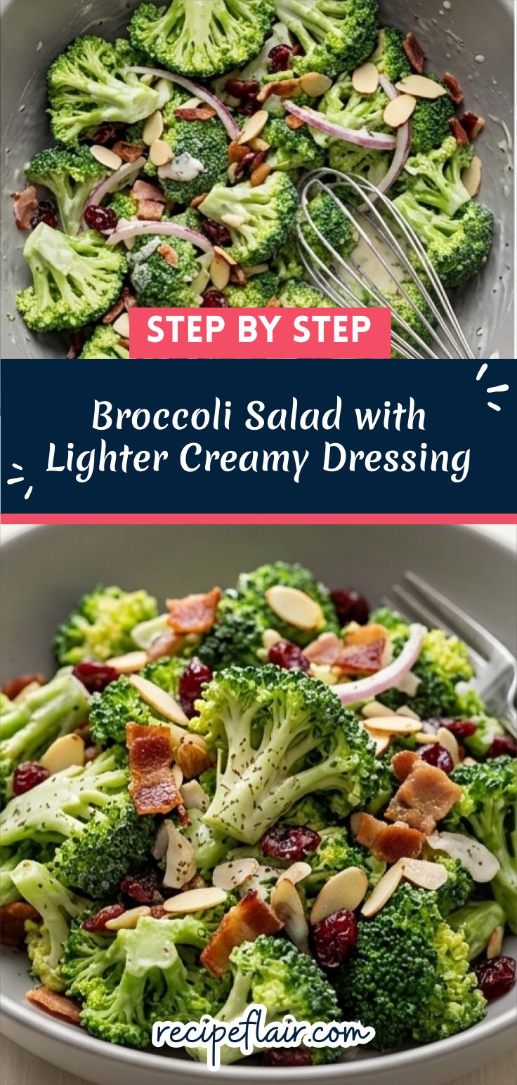 Broccoli Salad with Lighter Creamy Dressing
