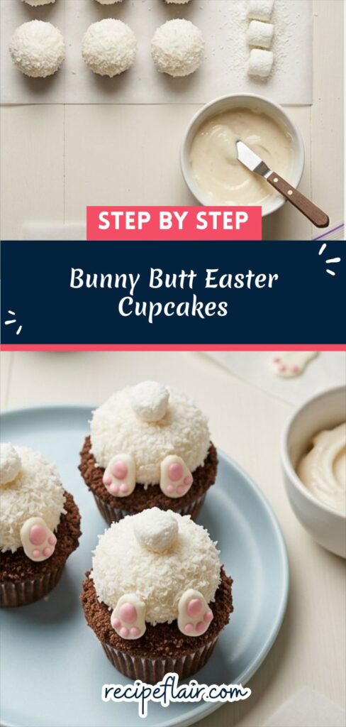 Bunny Butt Easter Cupcakes