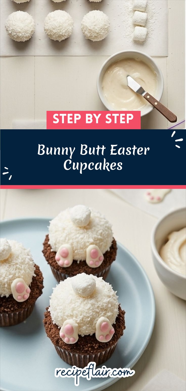 Bunny Butt Easter Cupcakes
