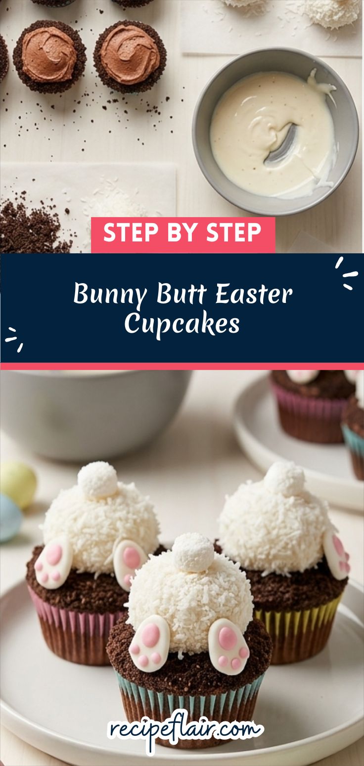 Bunny Butt Easter Cupcakes