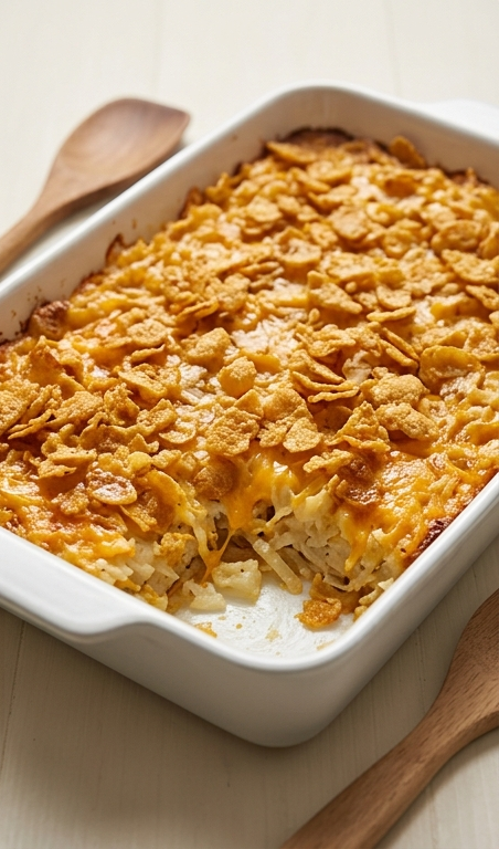 Cheesy Funeral Potatoes with Hashbrowns Recipe for Comfort Food