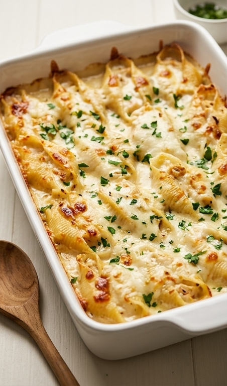 Chicken-Alfredo-Stuffed-Shells-Recipe-pin1