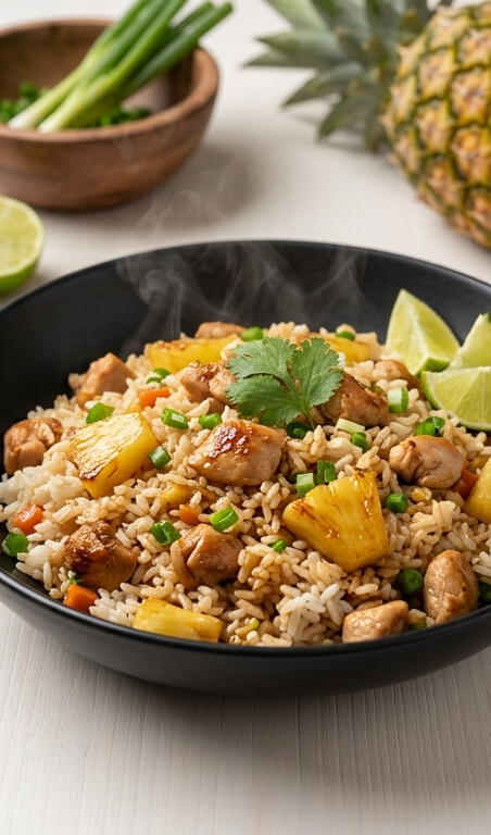 Easy Chicken Thigh Recipe: Chicken and Pineapple Fried Rice