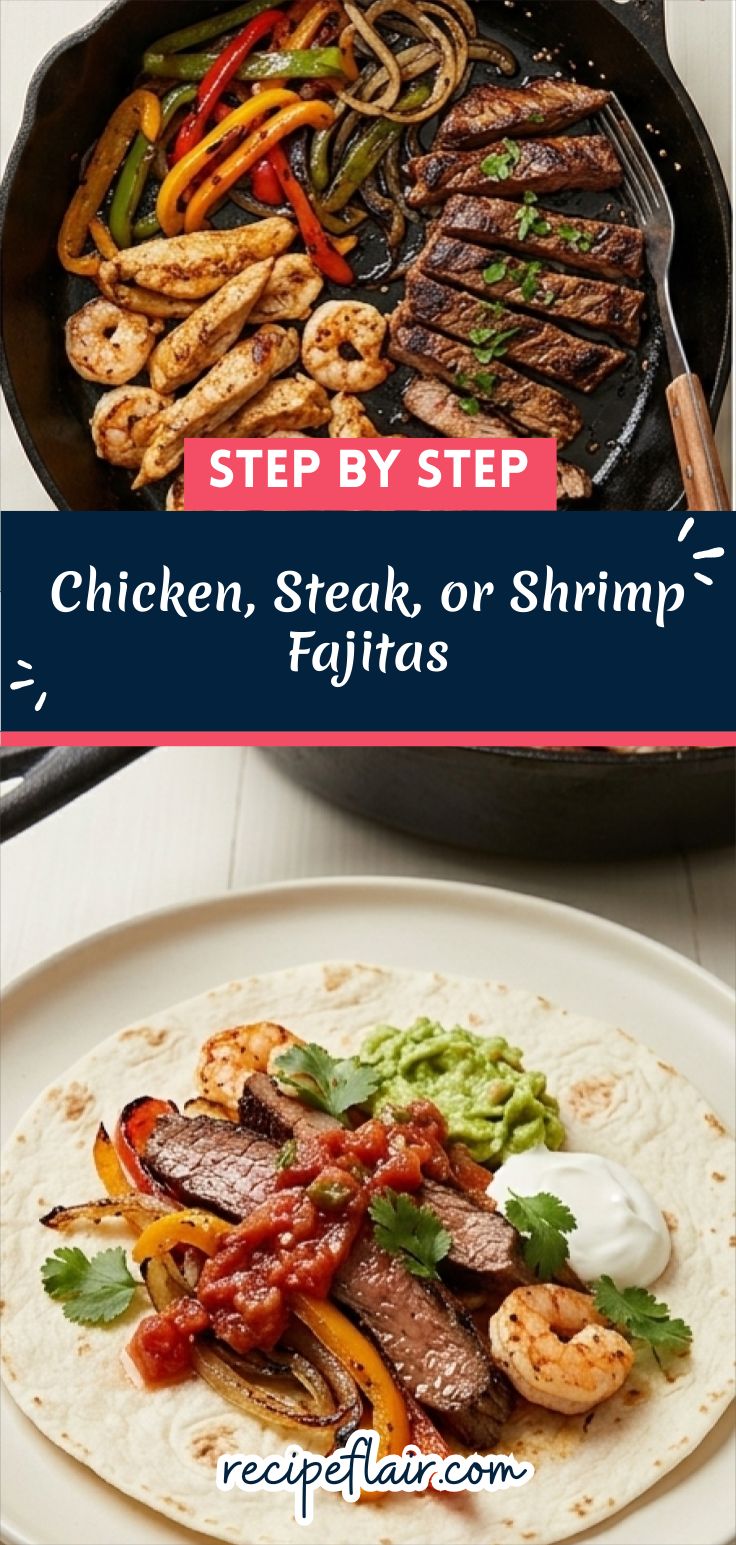 Chicken, Steak, or Shrimp Fajitas
