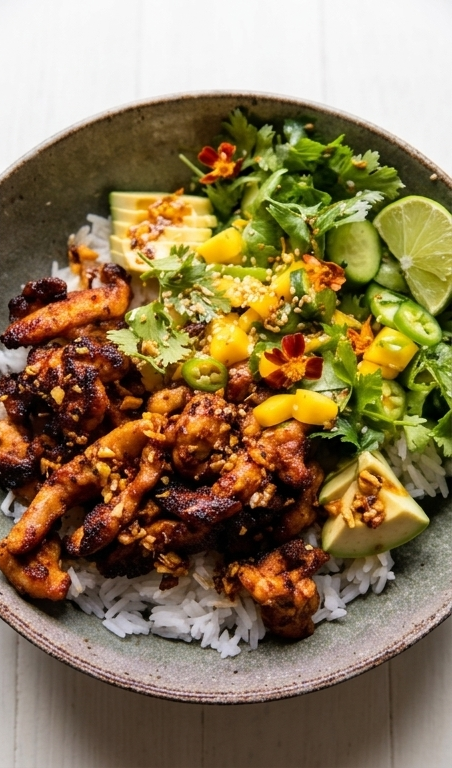 Chili-Crisp-Chicken-Mango-Cucumber-Rice-Bowl-pin1