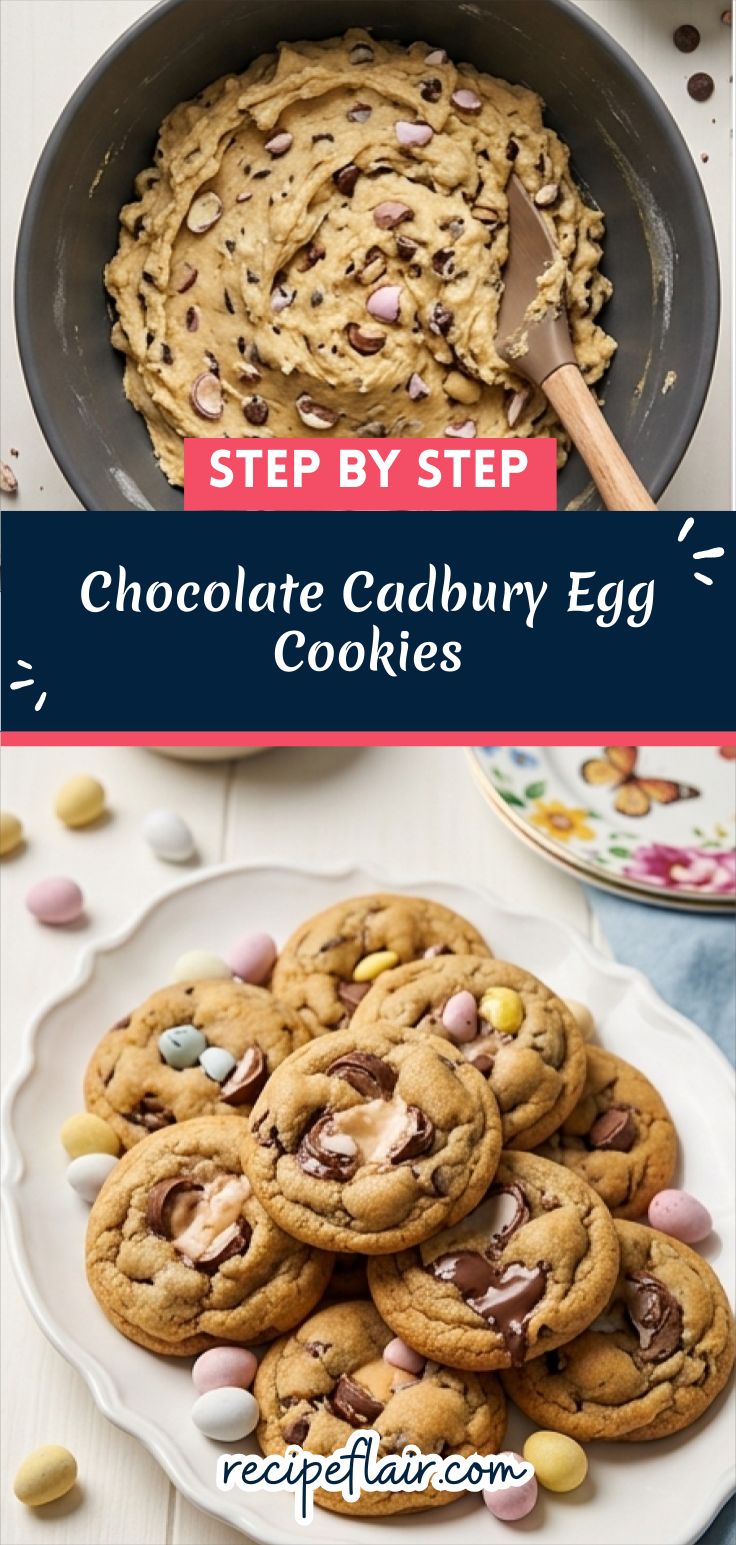Chocolate Cadbury Egg Cookies Recipe