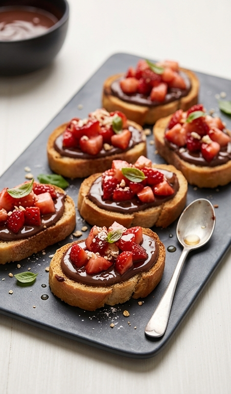 Easy Chocolate Strawberry Bruschetta Recipe for Summer Desserts