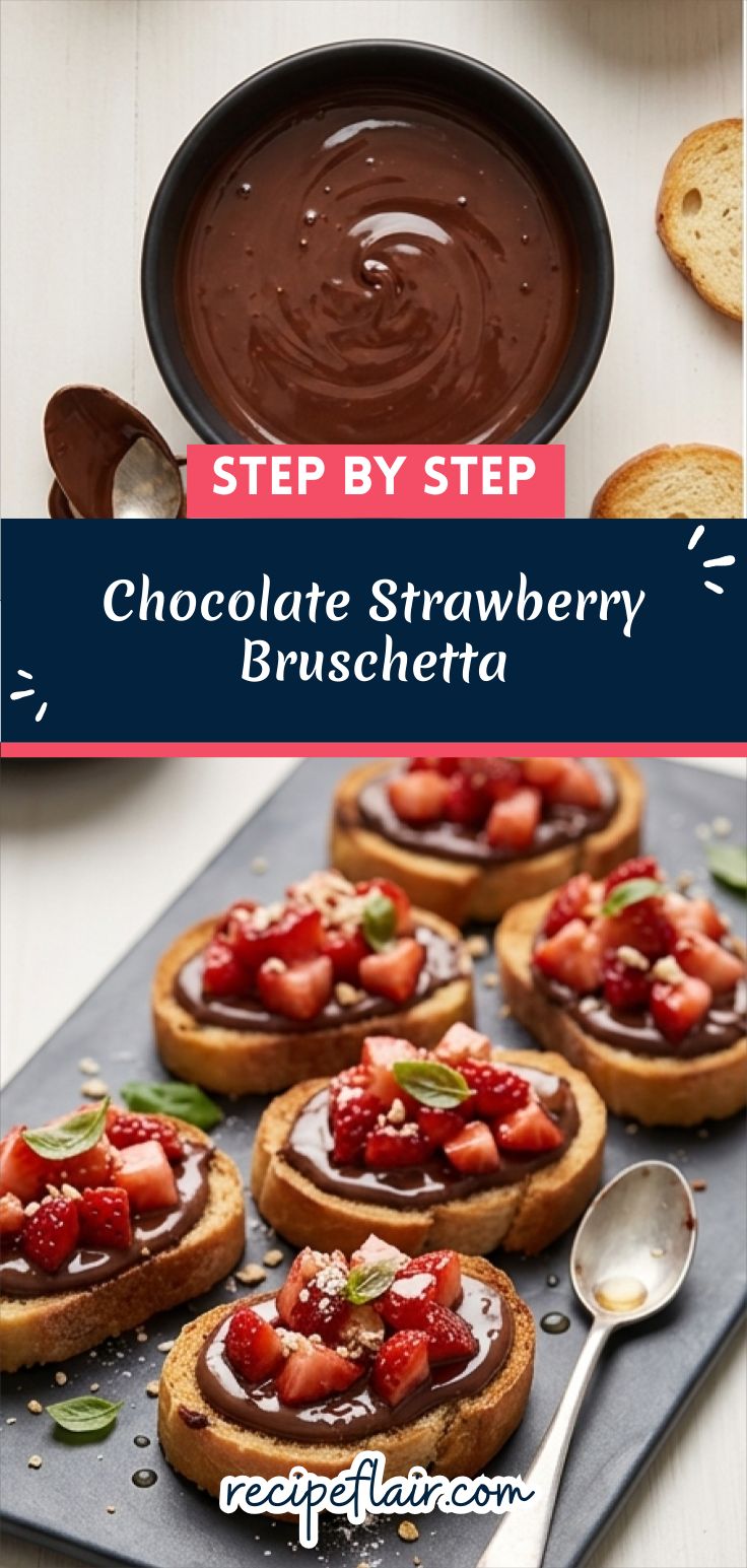 Chocolate Strawberry Bruschetta Recipe
