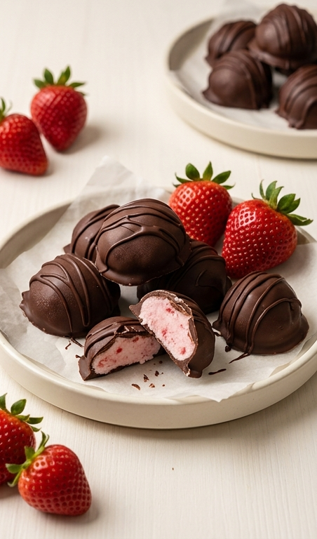 Easy Chocolate-Covered Strawberry Yogurt Clusters Recipe