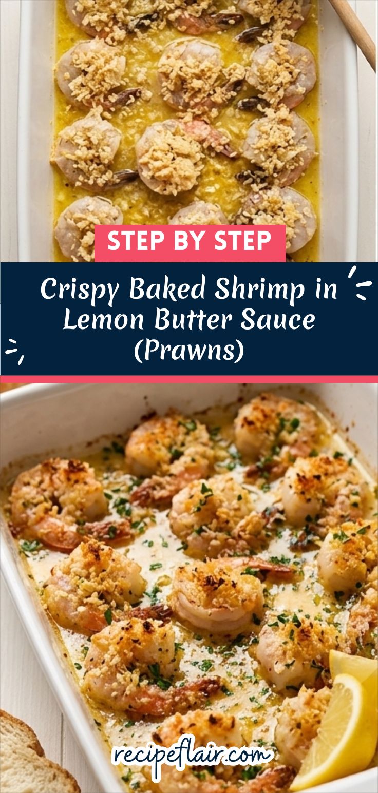 Crispy Baked Shrimp in Lemon Butter Sauce (Prawns)