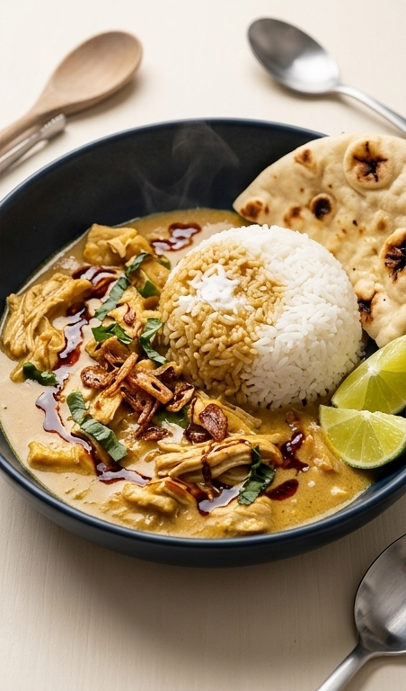 Crockpot-Coconut-Chicken-Curry-with-Crispy-Shallot-Basil-Oil-pin1