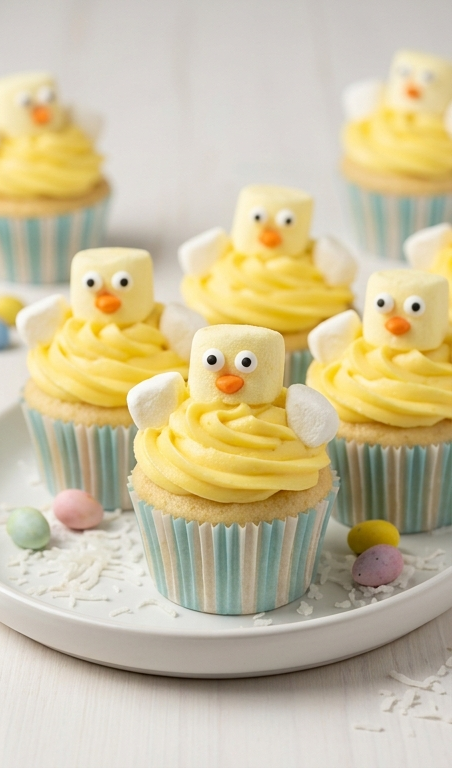 Adorable Easter Chick Cupcakes Recipe for Spring Parties