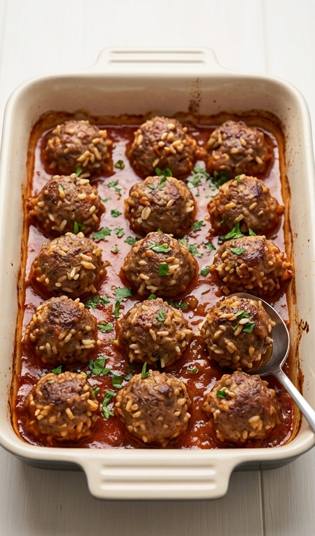 Easy Baked Porcupine Meatballs Recipe for Ground Beef Lovers