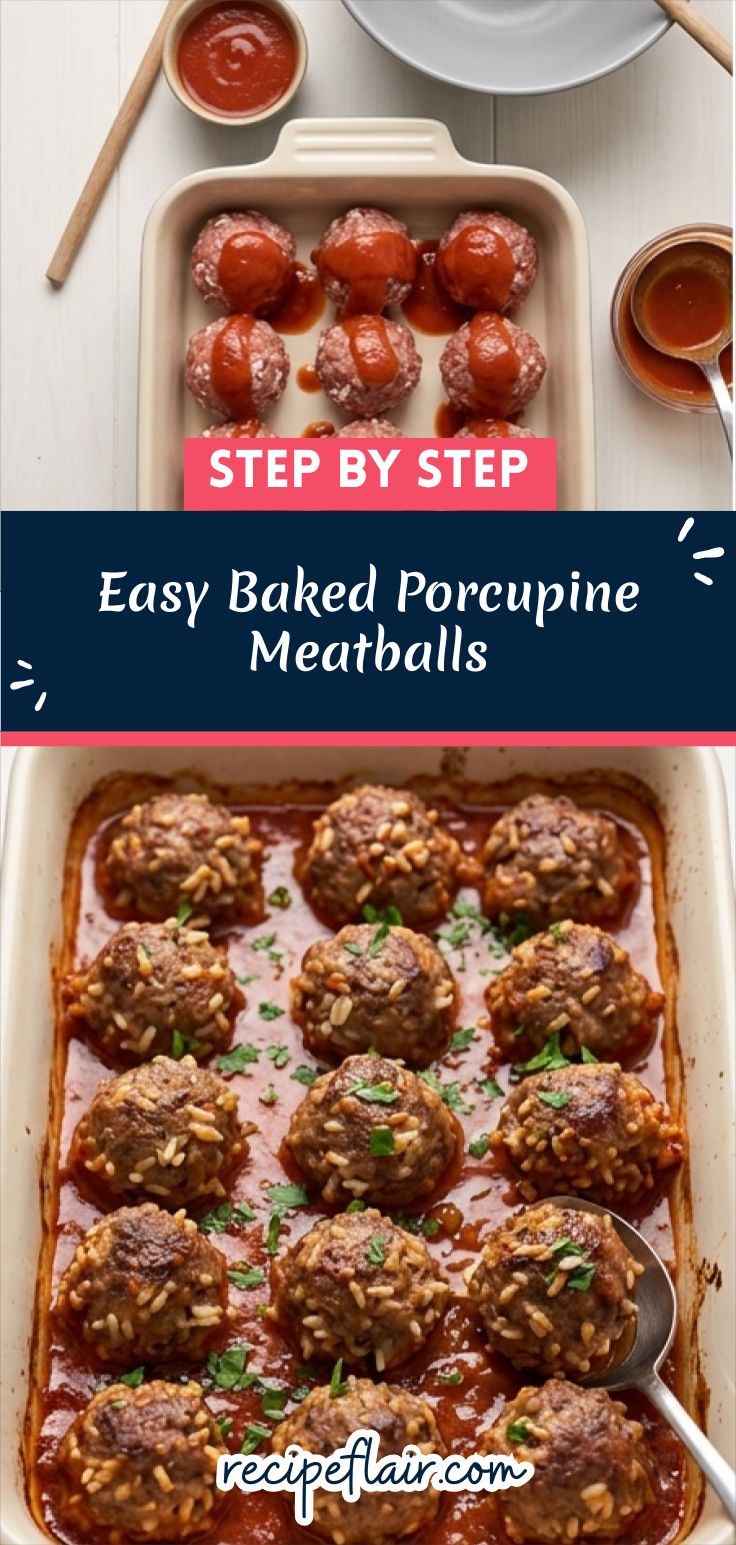 Easy Baked Porcupine Meatballs Recipe