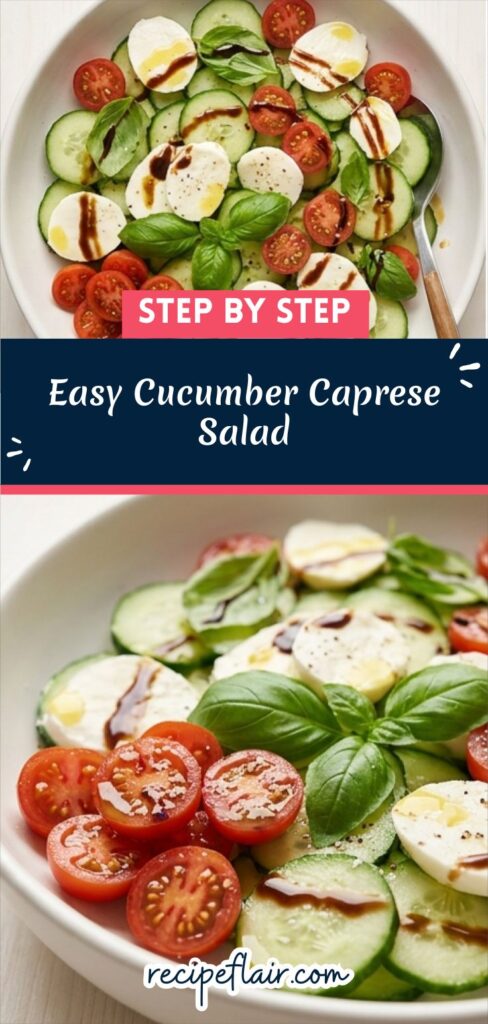 Easy Cucumber Caprese Salad Recipe