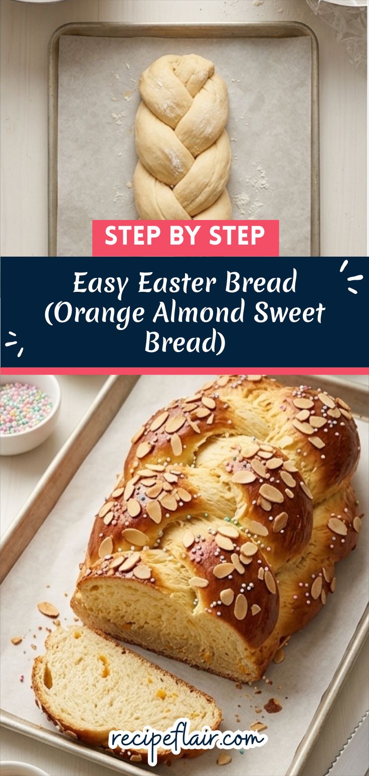 Easy Easter Bread Recipe (Orange Almond Sweet Bread)