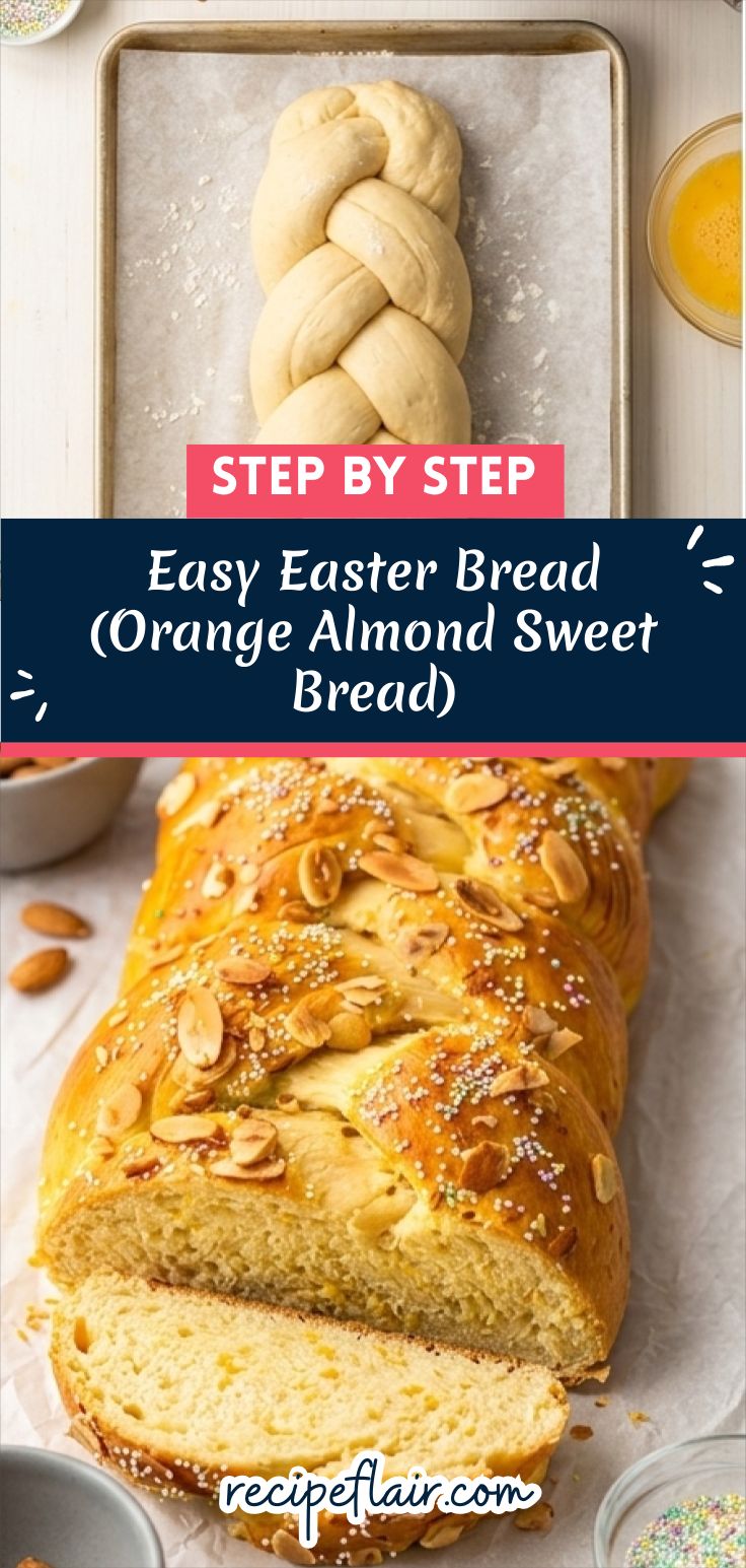 Easy Easter Bread Recipe (Orange Almond Sweet Bread)