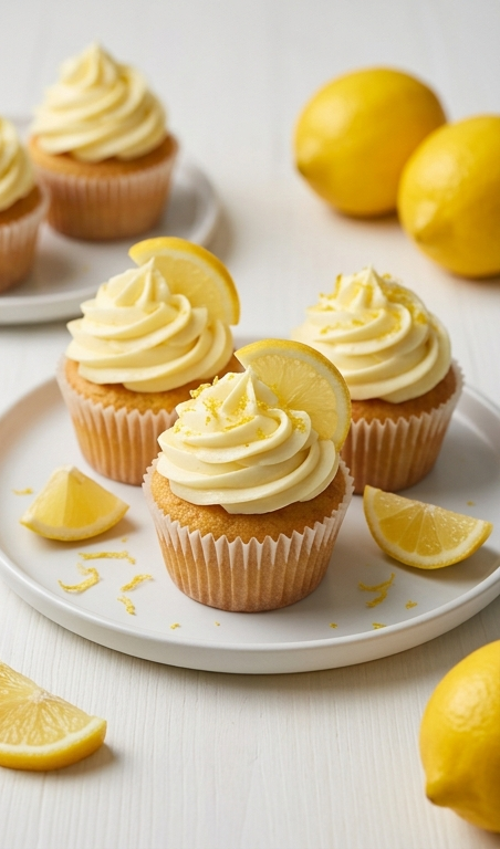 Easy Spring Cupcakes Recipe With Lemon Frosting for Parties