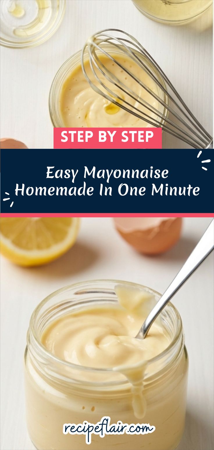 Easy Mayonnaise Homemade In One Minute Recipe
