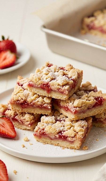 Easy Strawberry Crumb Bars Recipe – Best Strawberry Recipes Easy
